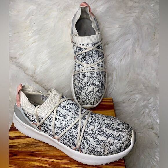 Adidas Ultimamotion Women’s Size 9 Cloudfoam Gray Pink Lace Up Sneakers Shoes - Picture 2 of 8